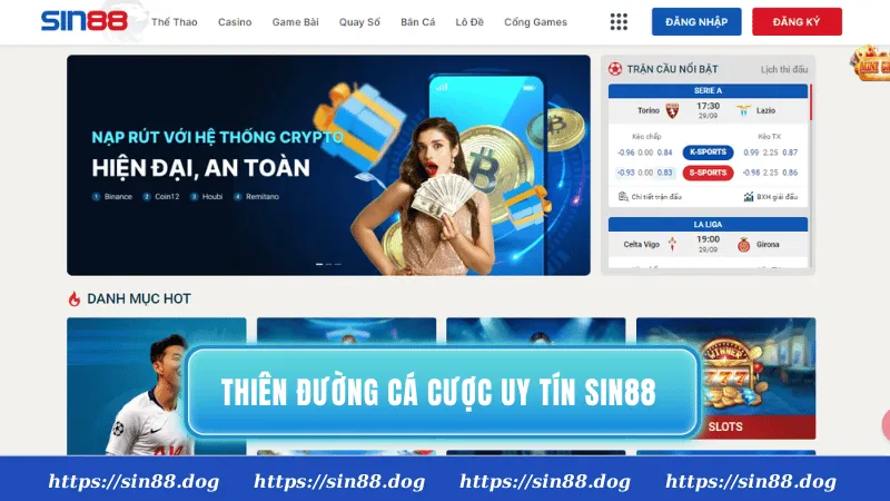 Thiên đường cá cược uy tín SIN88